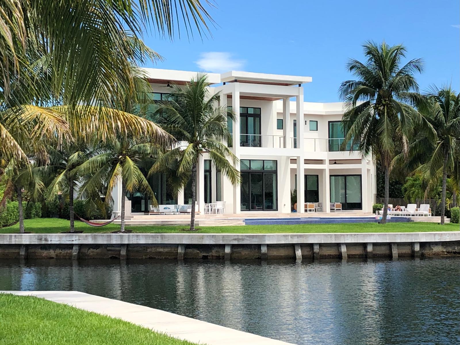Waterfront luxury custom home in Miami built by OD Construction Group Corp, license CBC1270178